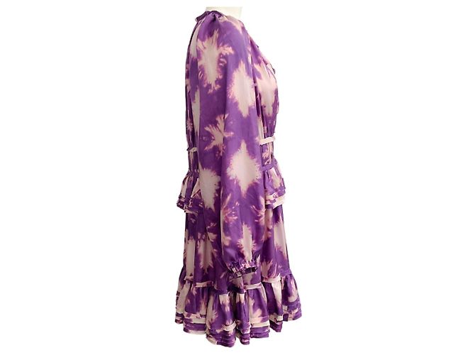 Vestido Emery Cassis Blur da Ulla Johnson Roxo - vista 2