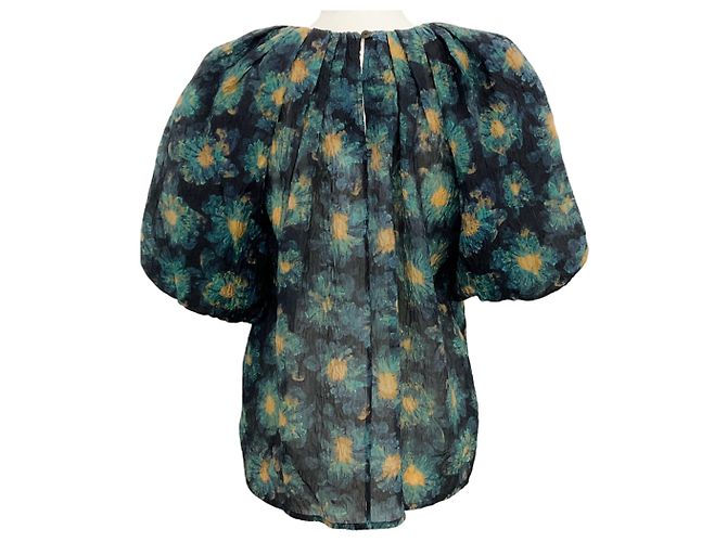 Blusa Marseille in Crinkle Lazuli Blu / Oro di Ulla Johnson Blu navy - vista 3