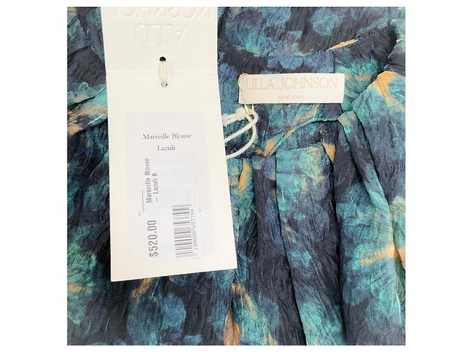 Blusa Marseille in Crinkle Lazuli Blu / Oro di Ulla Johnson Blu navy - vista 4