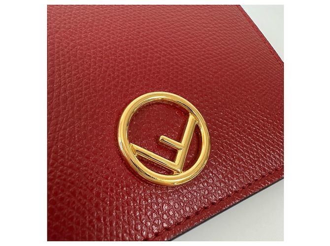 Fendi Leder Geldbörse im Querformat Rot - Ansicht 11