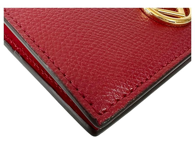 Fendi Leder Geldbörse im Querformat Rot - Ansicht 5
