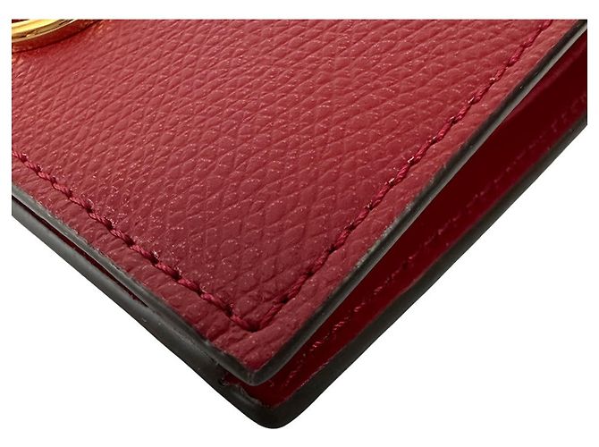 Fendi Leder Geldbörse im Querformat Rot - Ansicht 6
