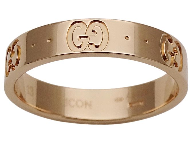 Anello Gucci Icon Slim in oro rosa e rosa D'oro - vista 2