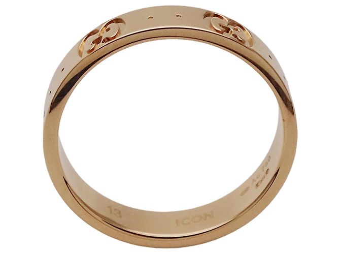 Anello Gucci Icon Slim in oro rosa e rosa D'oro - vista 3