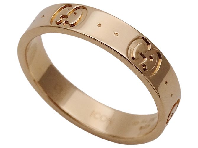 Anello Gucci Icon Slim in oro rosa e rosa D'oro - vista 4