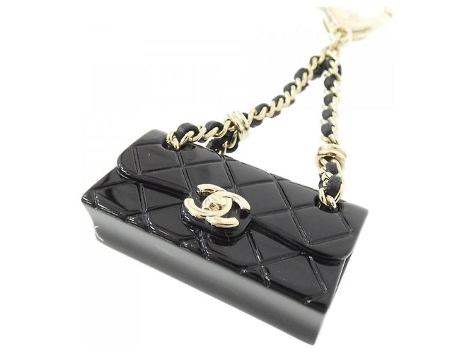 Charm per borsa Chanel in pelle nero - vista 2