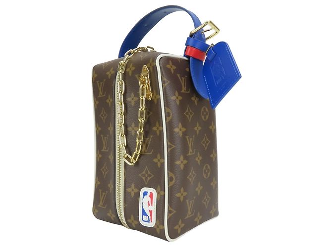 Borsa Louis Vuitton NBA Cloakroom Drop Kit Marrone Blu - vista 3