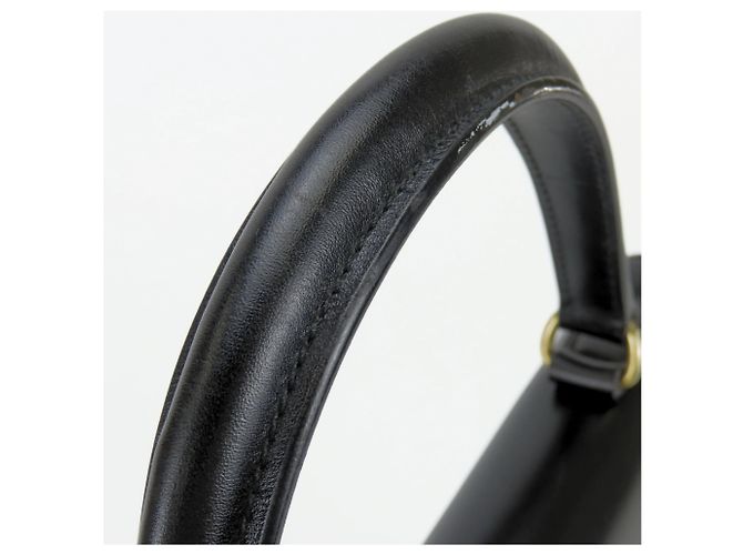 Céline Borsa in pelle nera Gancini di Celine Nero - vista 13