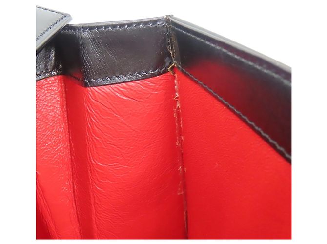 Céline Borsa in pelle nera Gancini di Celine Nero - vista 23