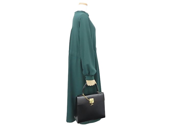 Céline Borsa in pelle nera Gancini di Celine Nero - vista 24