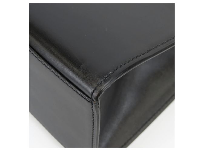 Céline Borsa in pelle nera Gancini di Celine Nero - vista 6