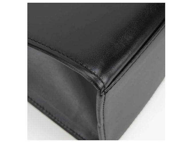 Céline Borsa in pelle nera Gancini di Celine Nero - vista 7