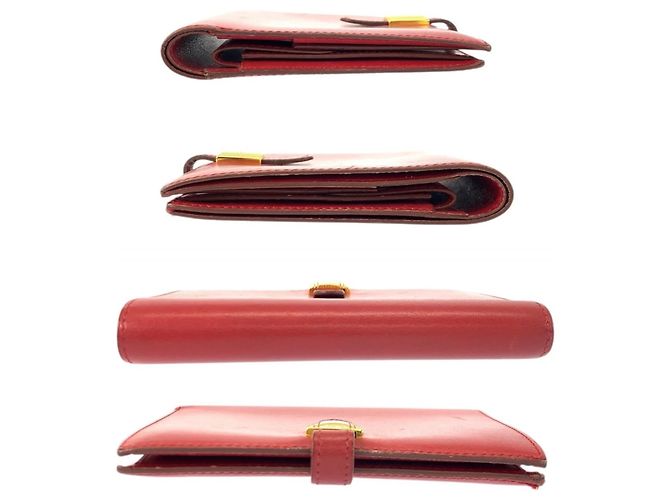 Hermès HERMES Saumur Red Leather Folding Wallet - view 10