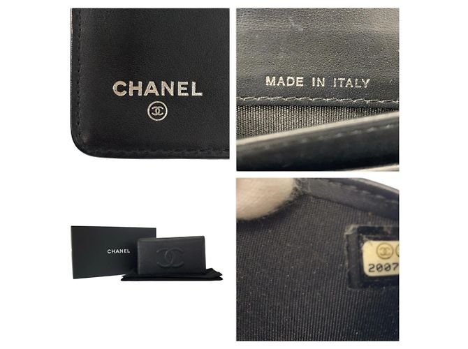Schwarze Lederbörse Chanel Coco Mark - Ansicht 3