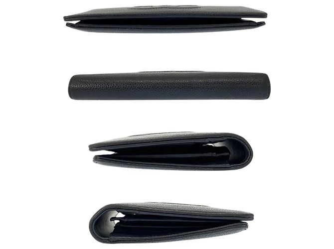 Schwarze Lederbörse Chanel Coco Mark - Ansicht 9