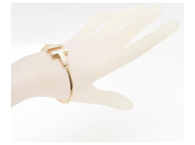 Tiffany & Co Bracciale Tiffany T in filo d'oro rosa 18K - vista 3