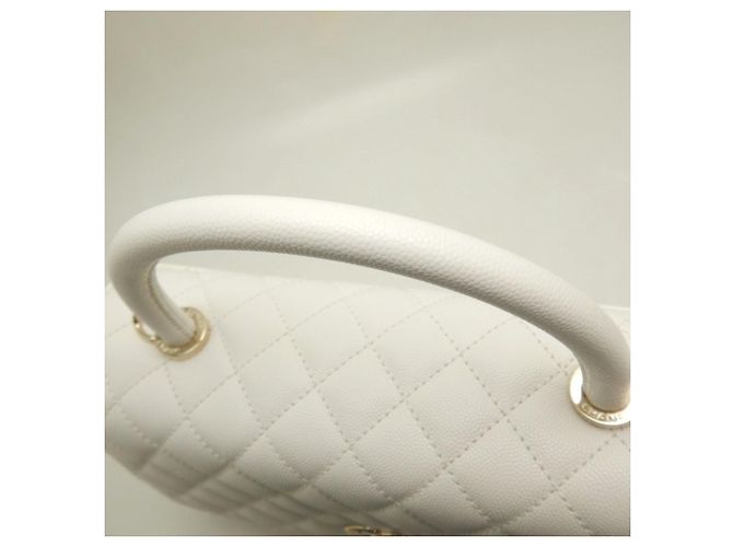 CHANEL Coco Handle 29 Handtasche Weiß - Ansicht 10