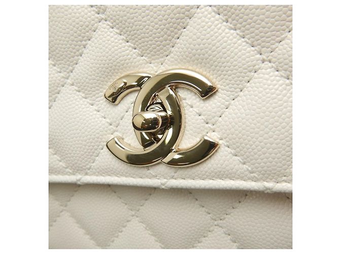 CHANEL Coco Handle 29 Handtasche Weiß - Ansicht 11