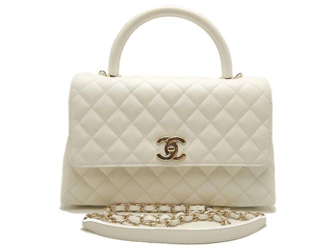 CHANEL Coco Handle 29 Handtasche Weiß - Ansicht 2