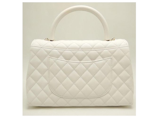 CHANEL Coco Handle 29 Handtasche Weiß - Ansicht 3
