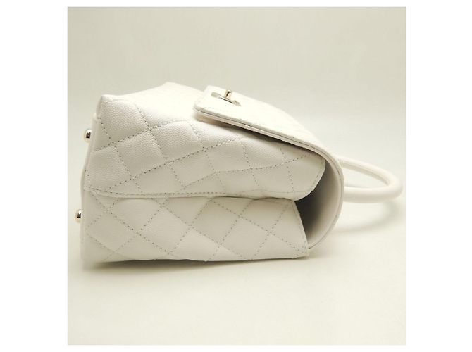 CHANEL Coco Handle 29 Handtasche Weiß - Ansicht 4