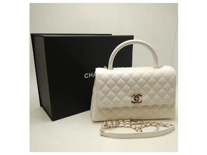 CHANEL Coco Handle 29 Handtasche Weiß - Ansicht 6