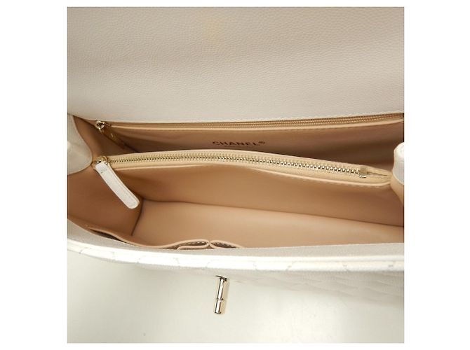 CHANEL Coco Handle 29 Handtasche Weiß - Ansicht 7