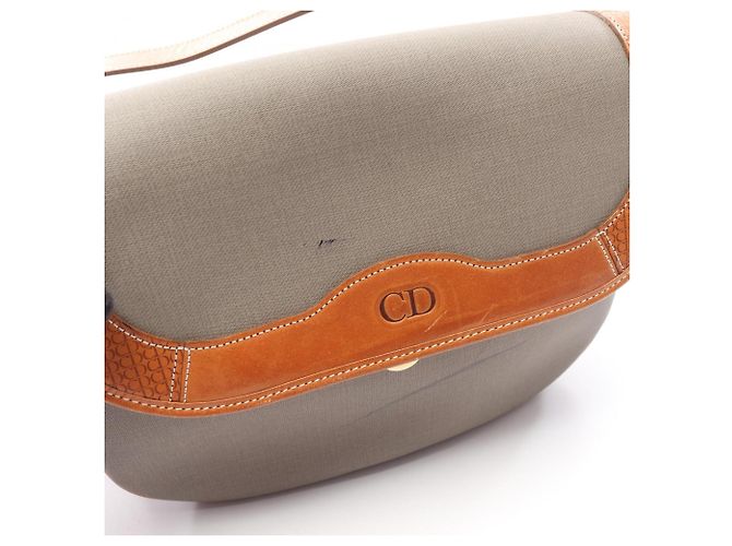 Borsa a Spalla con Logo CD Christian Dior Marrone - vista 8