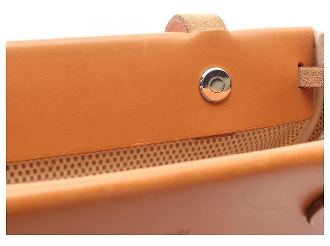 Hermès Herbag Cabas PM Tote Bag Braun Beige Roh - Ansicht 10