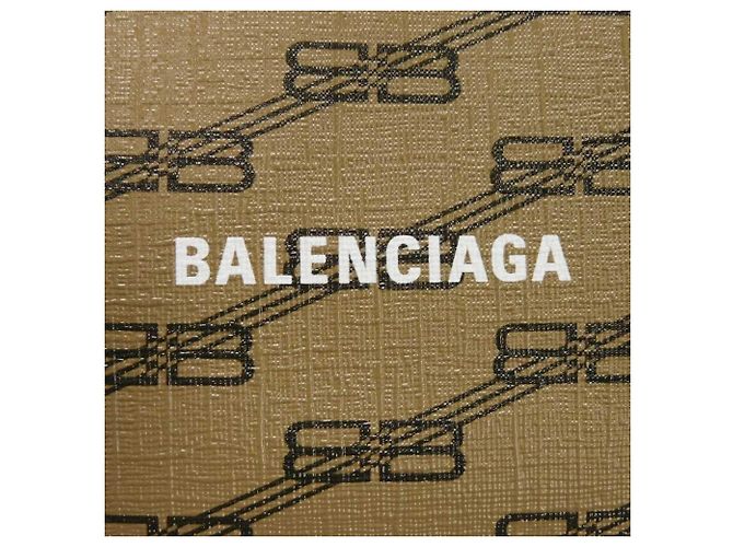 Borsa Clutch Monogramma BB Balenciaga Marrone Beige - vista 10