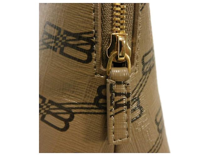 Borsa Clutch Monogramma BB Balenciaga Marrone Beige - vista 8