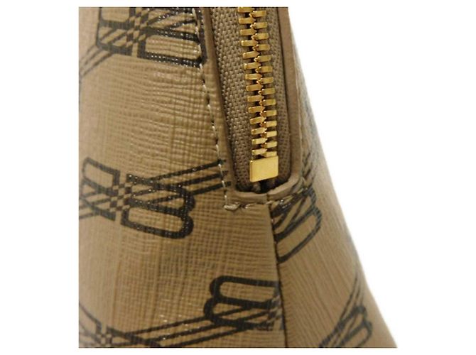 Borsa Clutch Monogramma BB Balenciaga Marrone Beige - vista 9