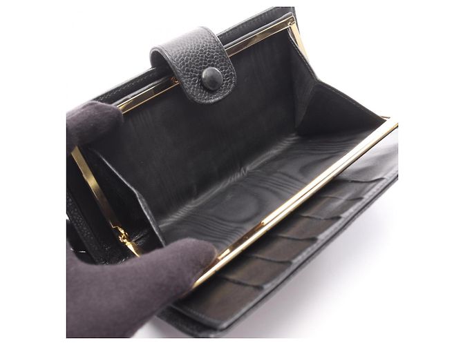 Timeless Chanel Coco Mark Bifold Langbörse in Schwarz - Ansicht 4