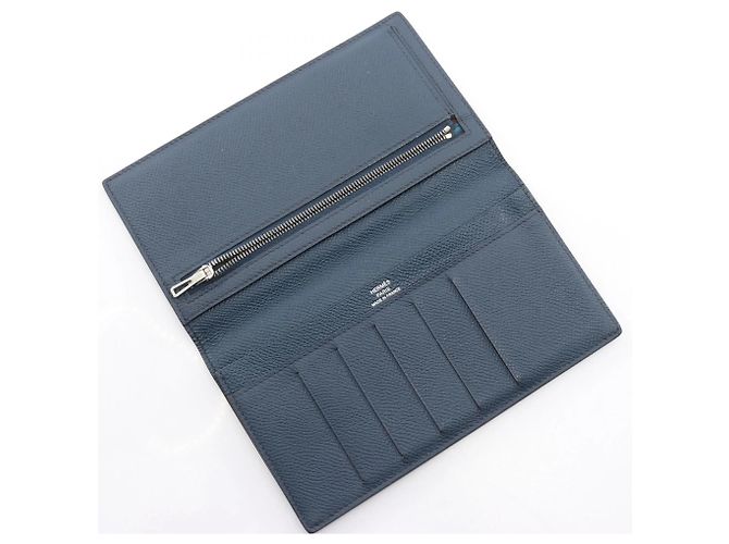 Hermès Cartera Larga de Twill Citizen Hermes Azul marino - vista 3