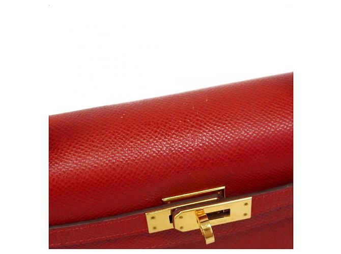 Borsa Hermès Kelly 25 in Rouge Casaque Rosso - vista 8