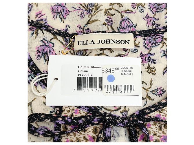 Ulla Johnson Cream / Purple Colette Blouse - view 4