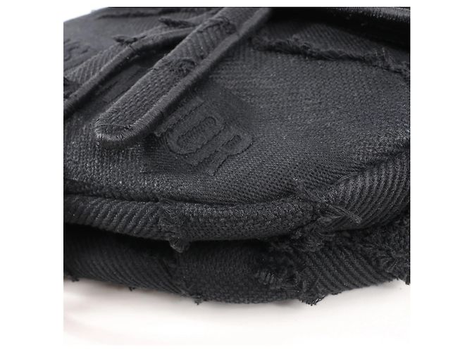 Borsa Classica Saddle Dior in Tela Nera - vista 15
