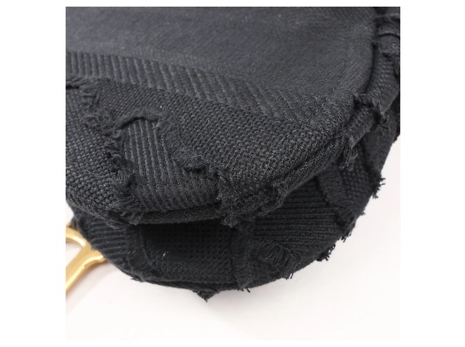 Borsa Classica Saddle Dior in Tela Nera - vista 16