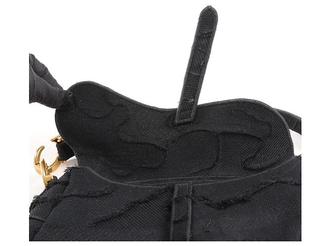 Borsa Classica Saddle Dior in Tela Nera - vista 19