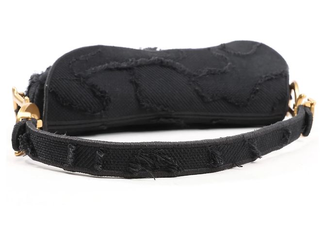 Borsa Classica Saddle Dior in Tela Nera - vista 9