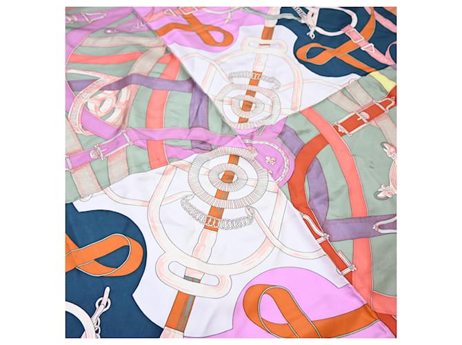 Hermès Sciarpa in seta da donna Hermes Carre Geant 140 CAVALC Multicolore - vista 4
