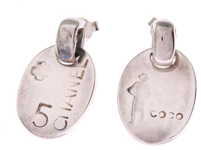 Orecchini Chanel Clover No. 5 per donne, in argento sterlingo 925 - vista 2
