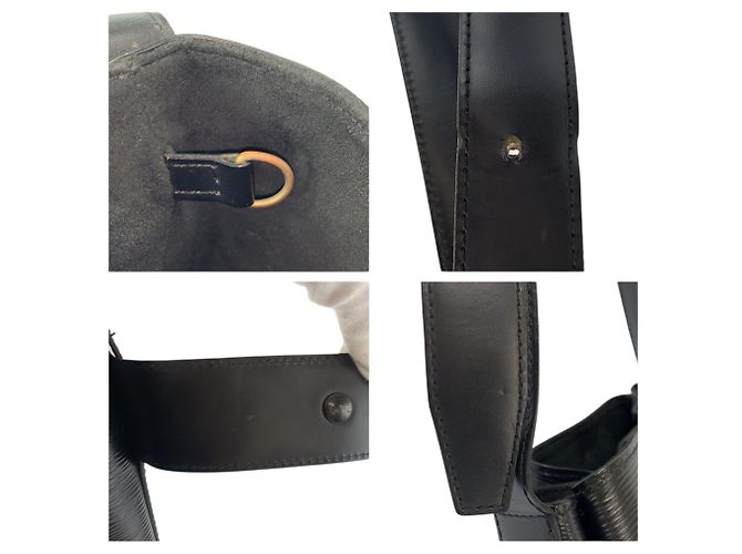 Sac à épaule PM en cuir Epi noir Louis Vuitton - vue 5