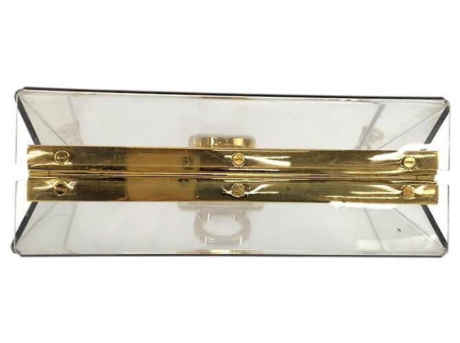 Borsa a spalla Salvatore Ferragamo Gancini con hardware dorato trasparente - vista 10