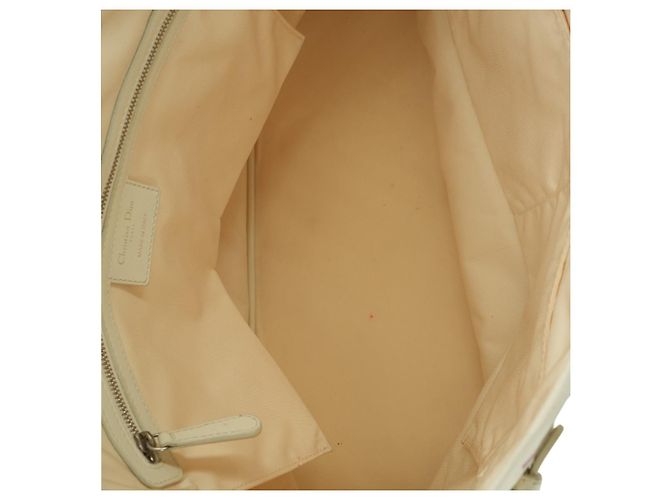 Dior Christian Cannage Canvas Panarea Schultertasche Weiß - Ansicht 6