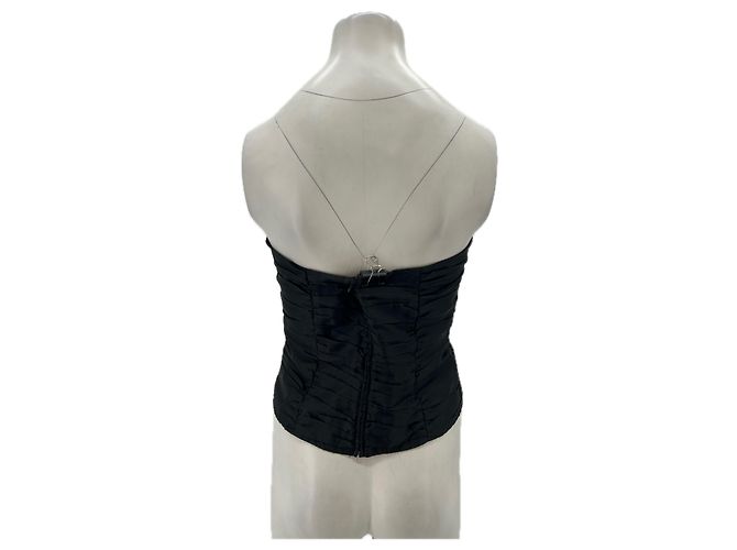 Autre Marque Bustier drapeado negro VERA MONT - vista 2