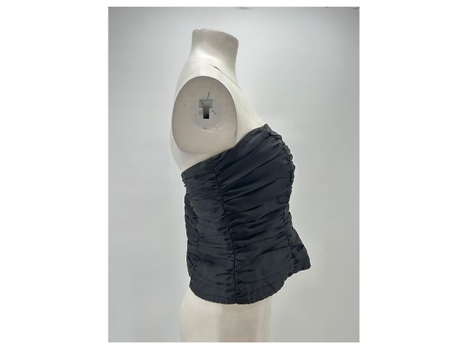 Autre Marque Bustier drapeado negro VERA MONT - vista 3