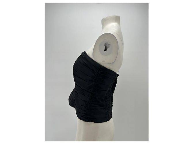 Autre Marque Bustier drapeado negro VERA MONT - vista 4
