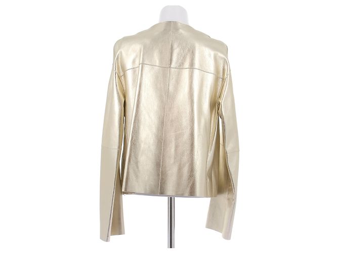 Chaqueta Longchamp de cuero dorada con charreteras Dorado - vista 2