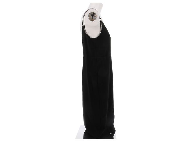 Céline Vestido largo negro de seda - vista 3